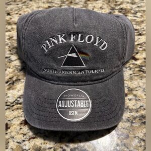 New PINK FLOYD Dark Side of the Moon Black/Gray Distressed SnapBack Hat Cap OSFM